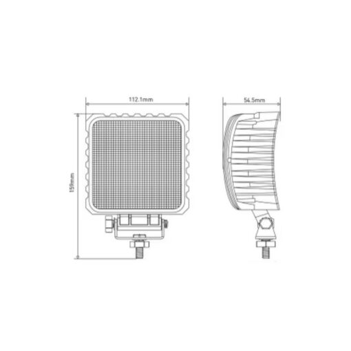 Faro da lavoro LED universale 3840Lm 48W 10-30V Quadrato Kramp LA10047 - immagine 3