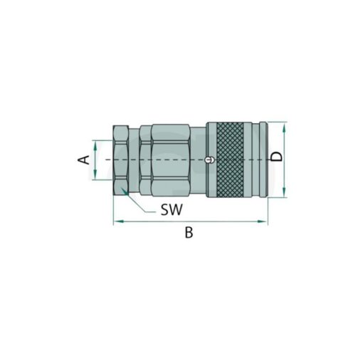 Alternative view of Innesto rapido Faster Femmina FFH08 Filettatura BSP 1/2"