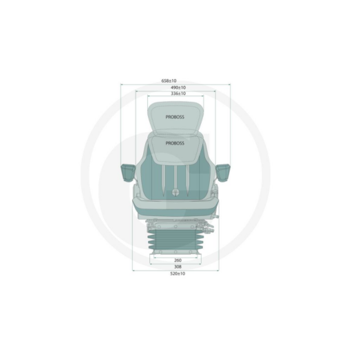 Sedile PROBOSS AS3520 con Sospensione Pneumatica 12V - immagine 3