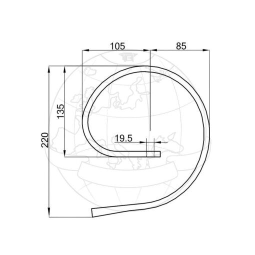 Rinforzo per vibrocoltivatore per molla flex 32x10