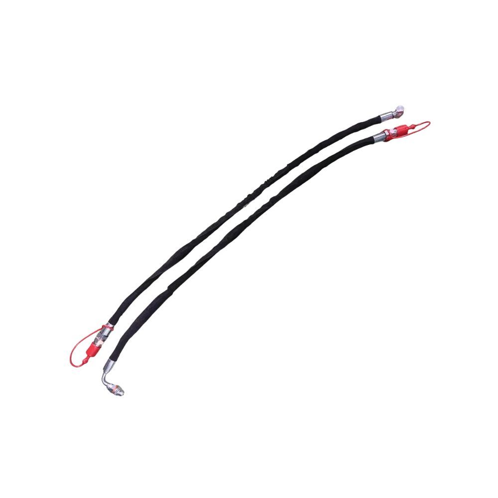 Coppia KIT TUBI Idraulici TERZO PUNTO Trattore 3/8 2SN CON CALZA ANTISCOPPIO - immagine 2