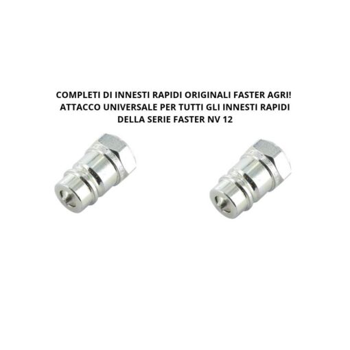 Coppia KIT TUBI Idraulici TERZO PUNTO Trattore 3/8 2SN CON CALZA ANTISCOPPIO - immagine 8
