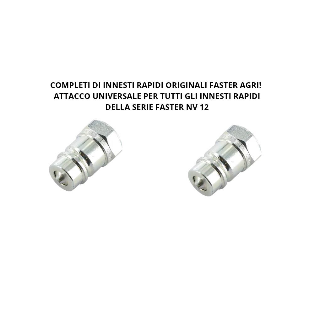 Coppia KIT TUBI Idraulici TERZO PUNTO Trattore 3/8 2SN CON CALZA ANTISCOPPIO - immagine 8