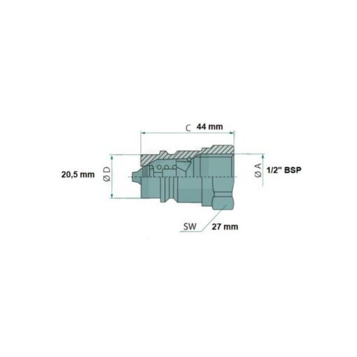 Coppia KIT TUBI Idraulici TERZO PUNTO Trattore 3/8 2SN CON CALZA ANTISCOPPIO - immagine 9
