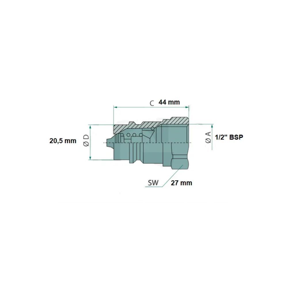 Coppia KIT TUBI Idraulici TERZO PUNTO Trattore 3/8 2SN CON CALZA ANTISCOPPIO - immagine 9