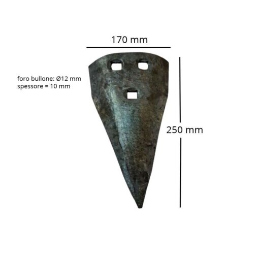 Vomere a scalpello tipo Siciltiller di Raimondo 170x250 mm 3 Fori