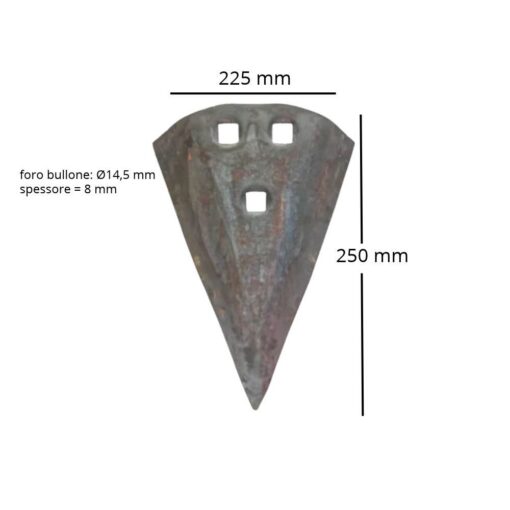 Vomere 225x250 mm 3 Fori adattabile di Raimondo